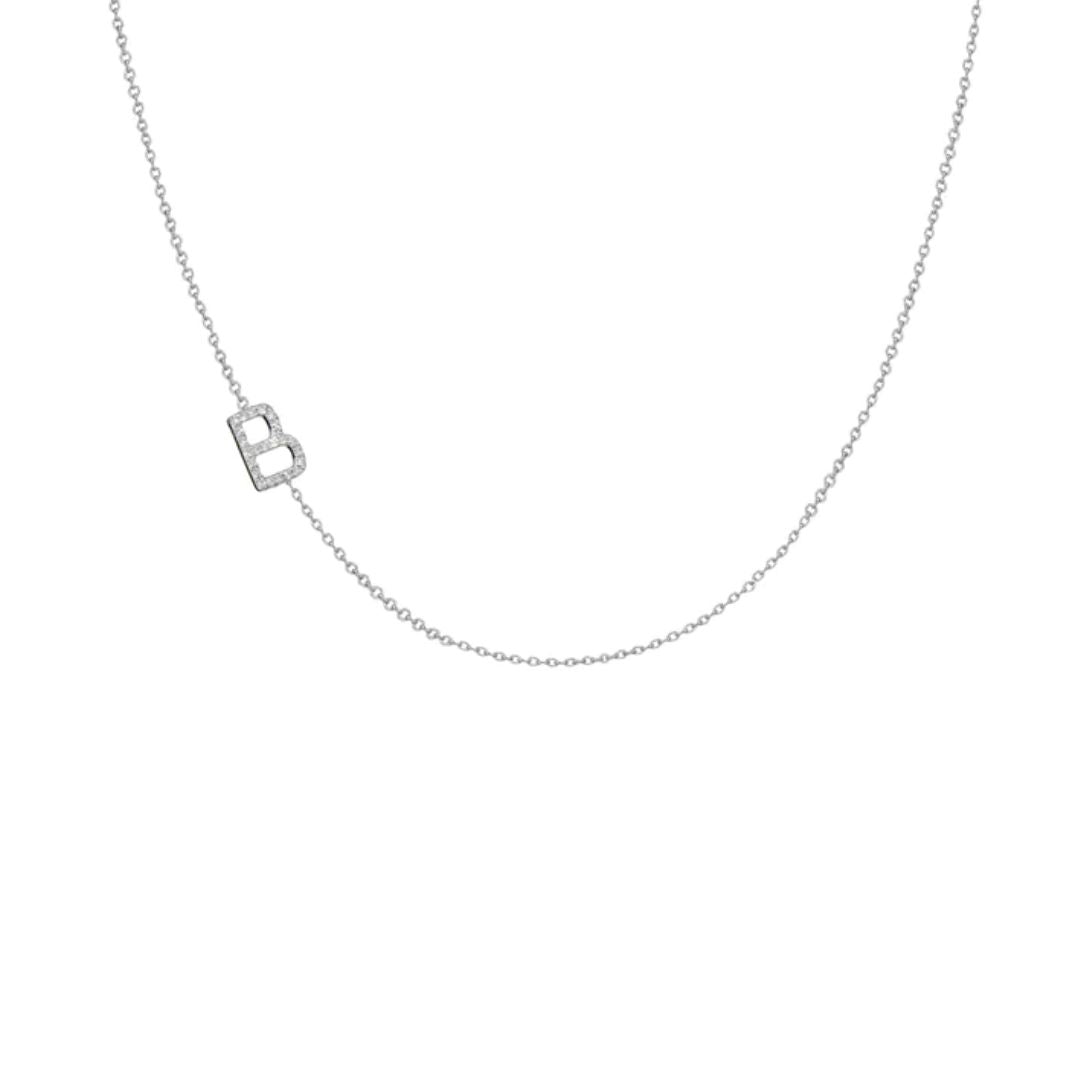 Diamond Asymmetrical Initial Necklace