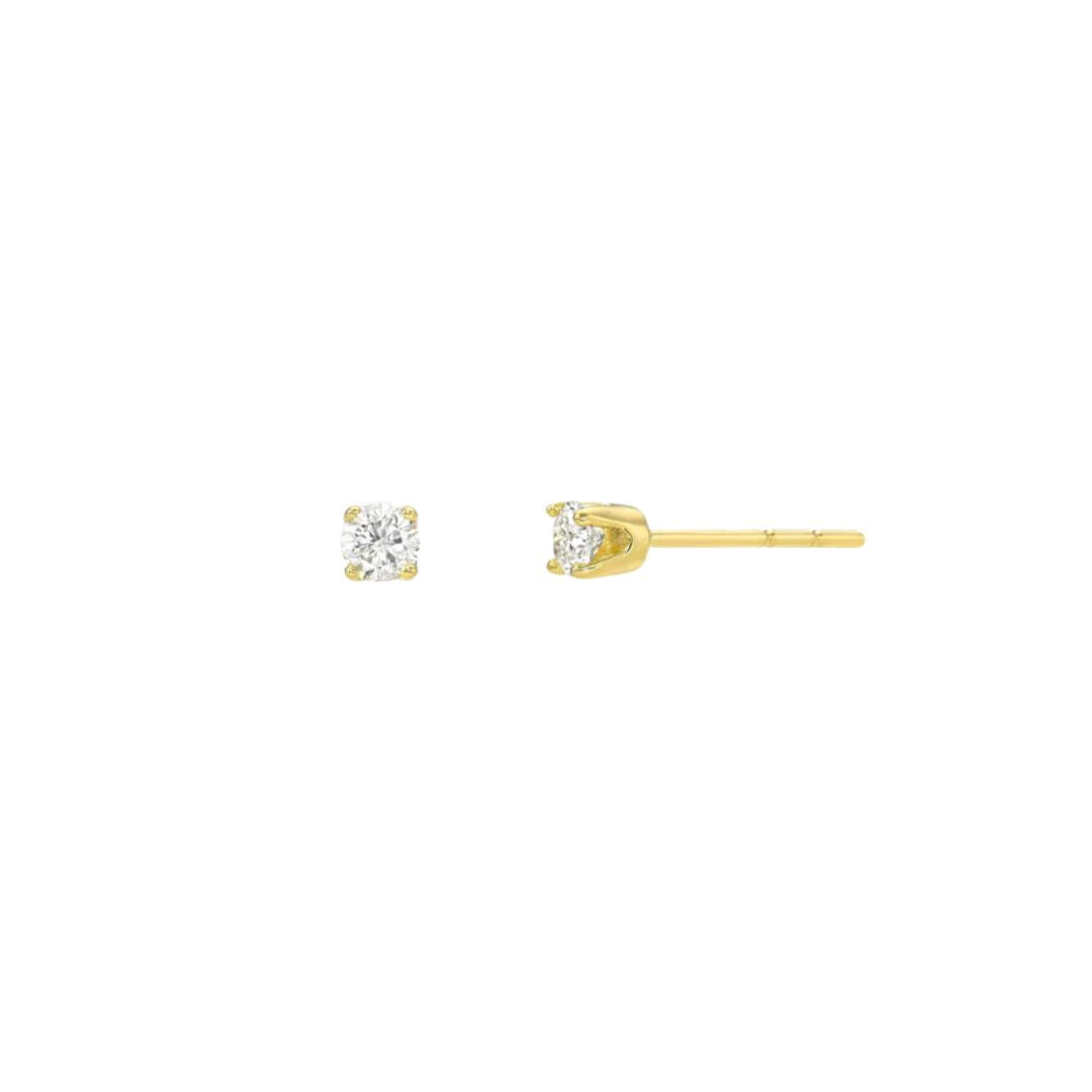 4 Prong Diamond Stud Earrings