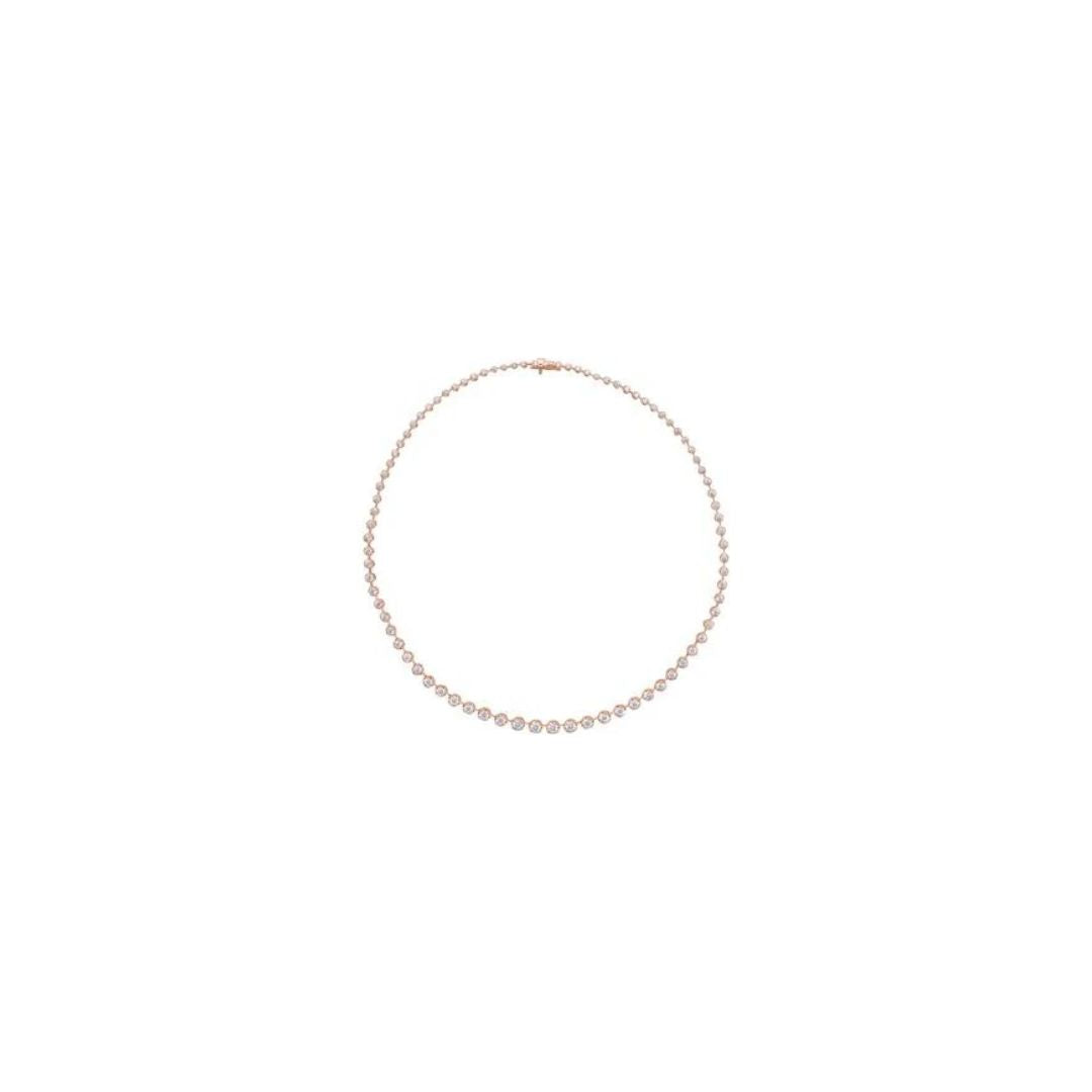 6.75ct Lab-Grown Diamond Graduated Tennis Necklace