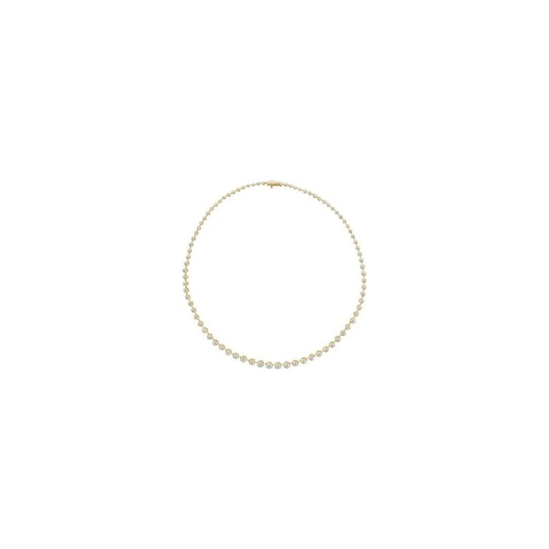 6.75ct Lab-Grown Diamond Graduated Tennis Necklace