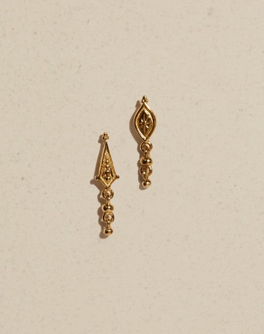 Dala Droplet Beaded Marquise Stud