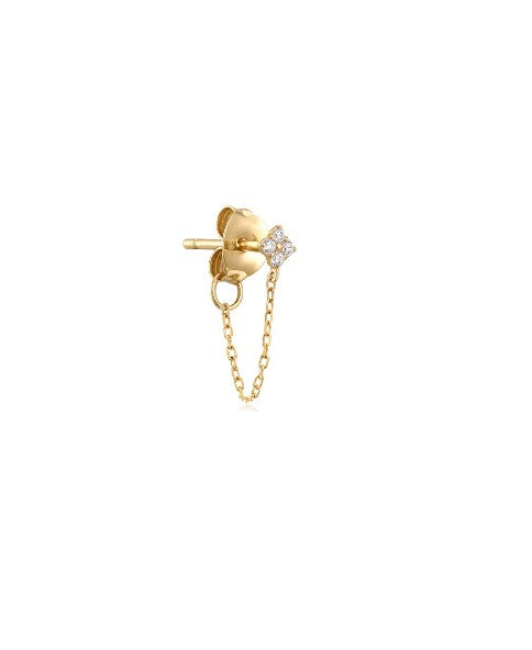 Diamond Dala Loop Chain Stud