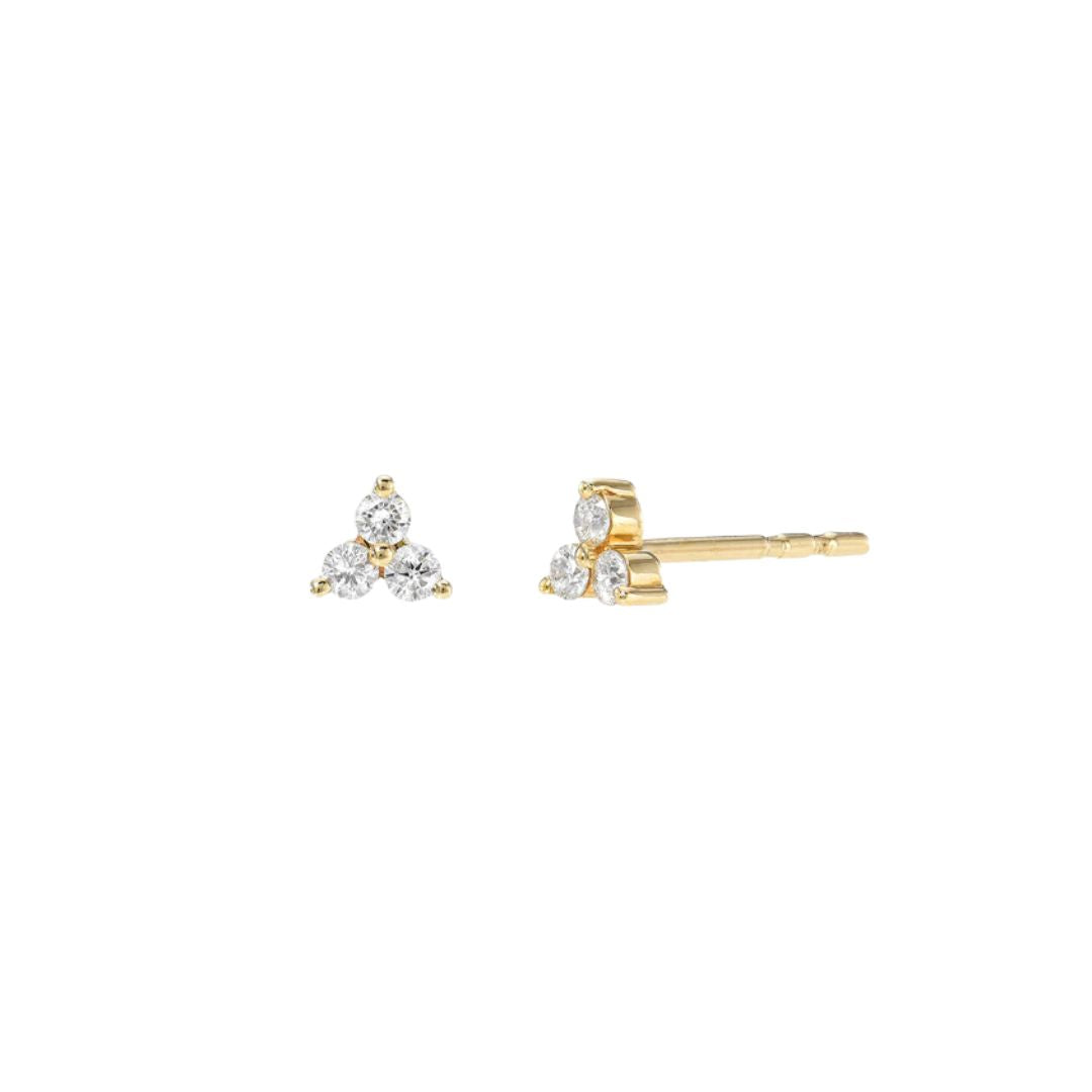 Diamond Trio Stud Earrings