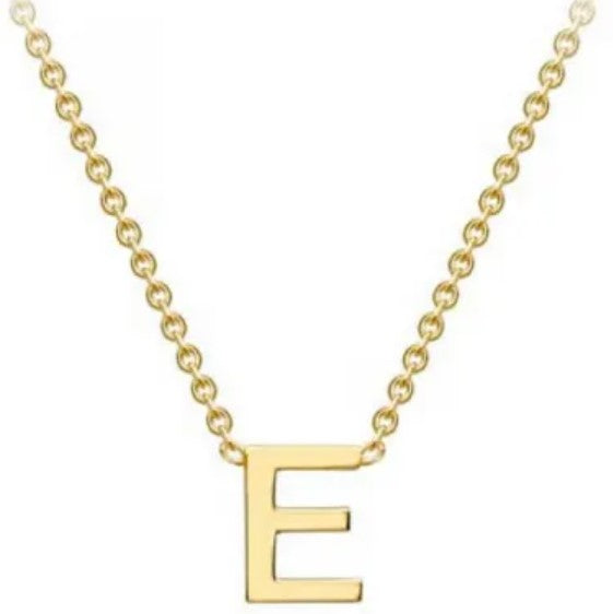 Mini E Initial Necklace