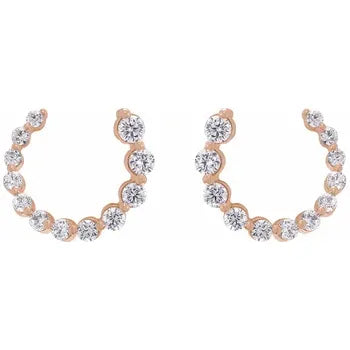 0.5ct Lab-Grown Diamond Front and Back Earrings