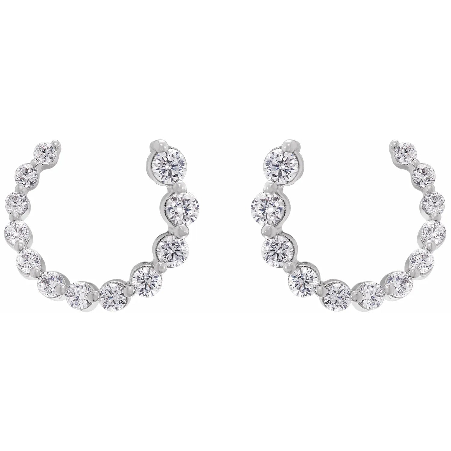 0.5ct Lab-Grown Diamond Front and Back Earrings