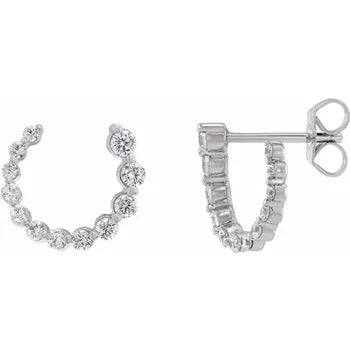 0.5ct Lab-Grown Diamond Front and Back Earrings