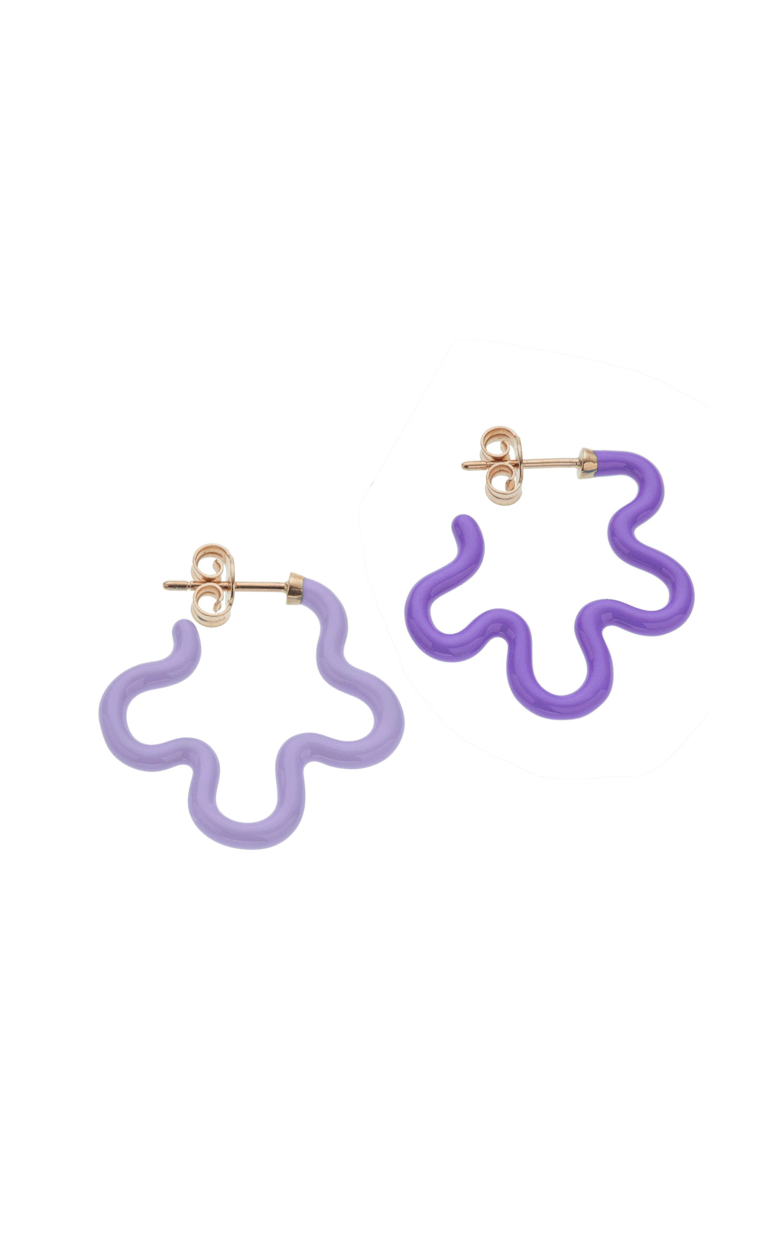 Two Tone Asymmetrical Flower Power Earrings