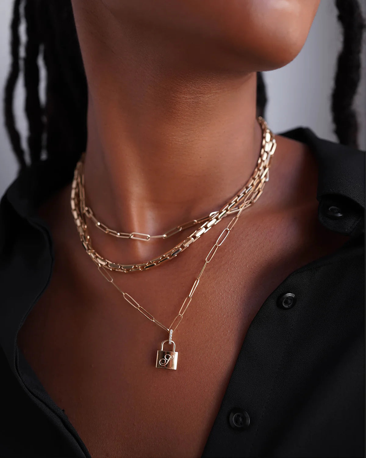 Large Paper Clip Chain Necklace