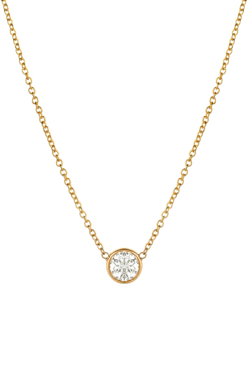 Large Bezel Diamond Necklace