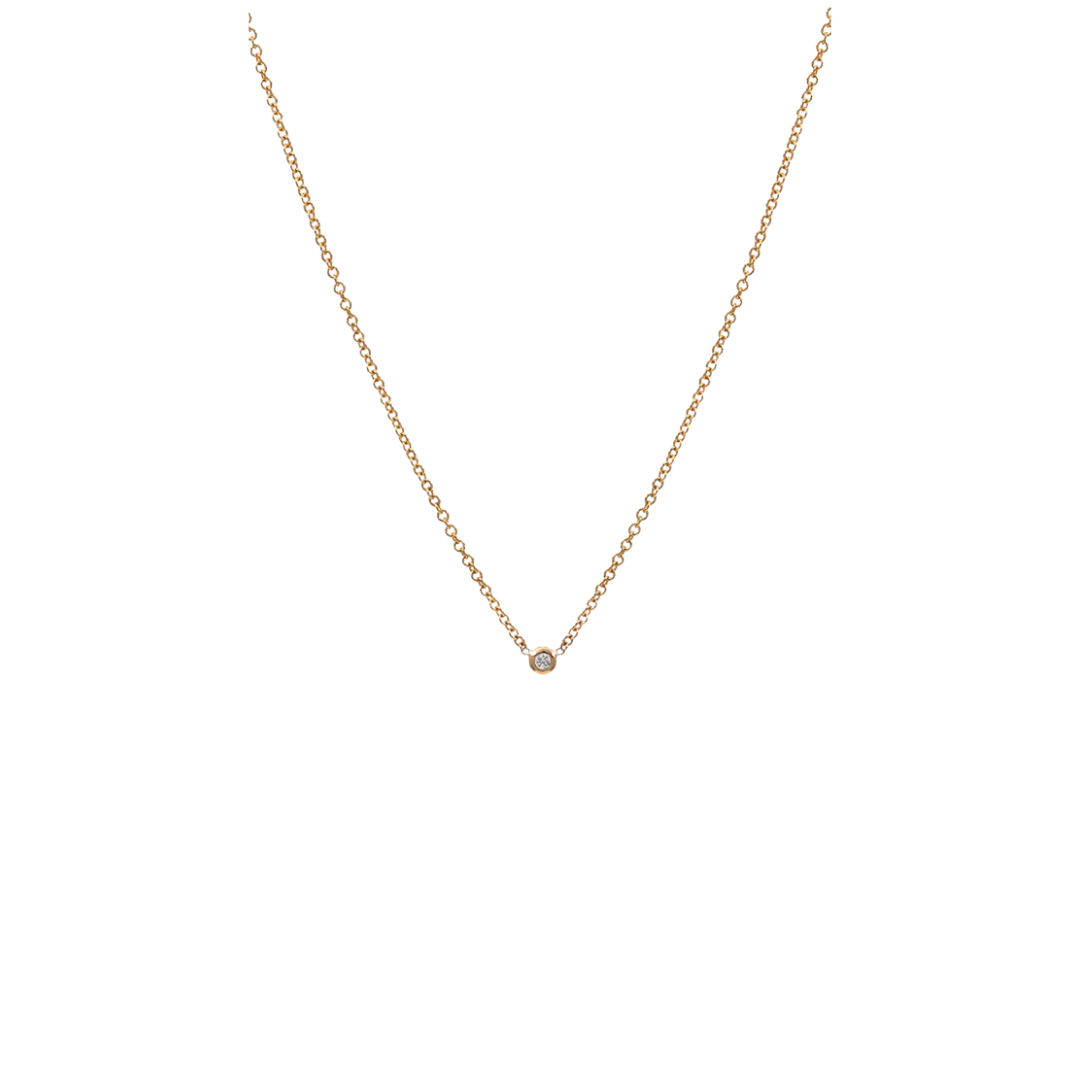 Mini Bezel Diamond Necklace