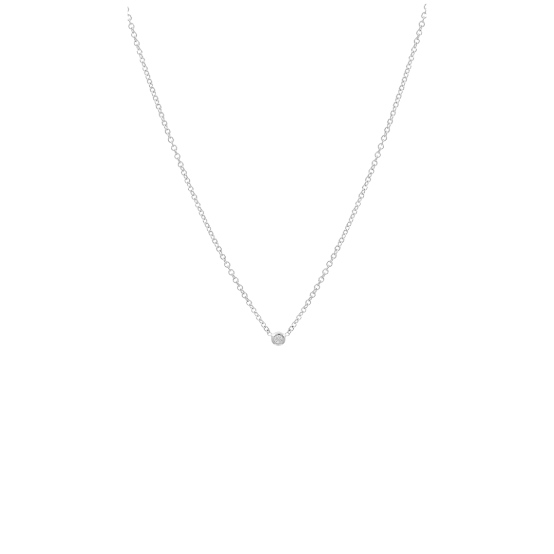 Mini Bezel Diamond Necklace