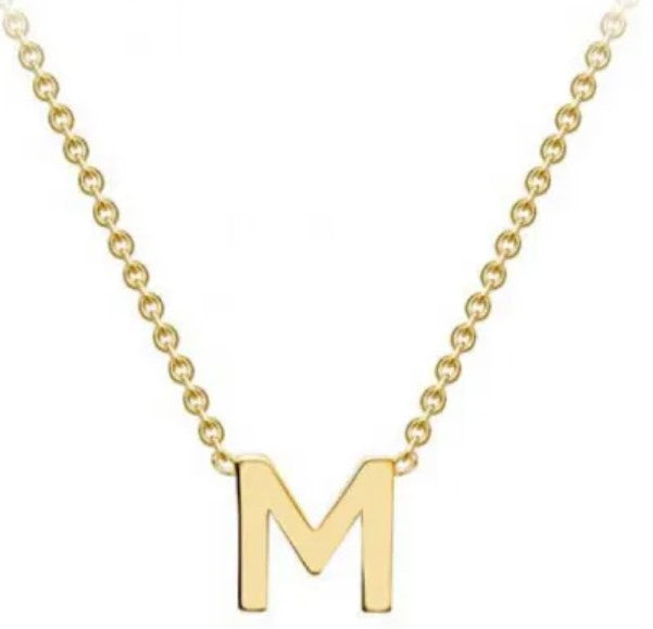 Mini M Initial Necklace