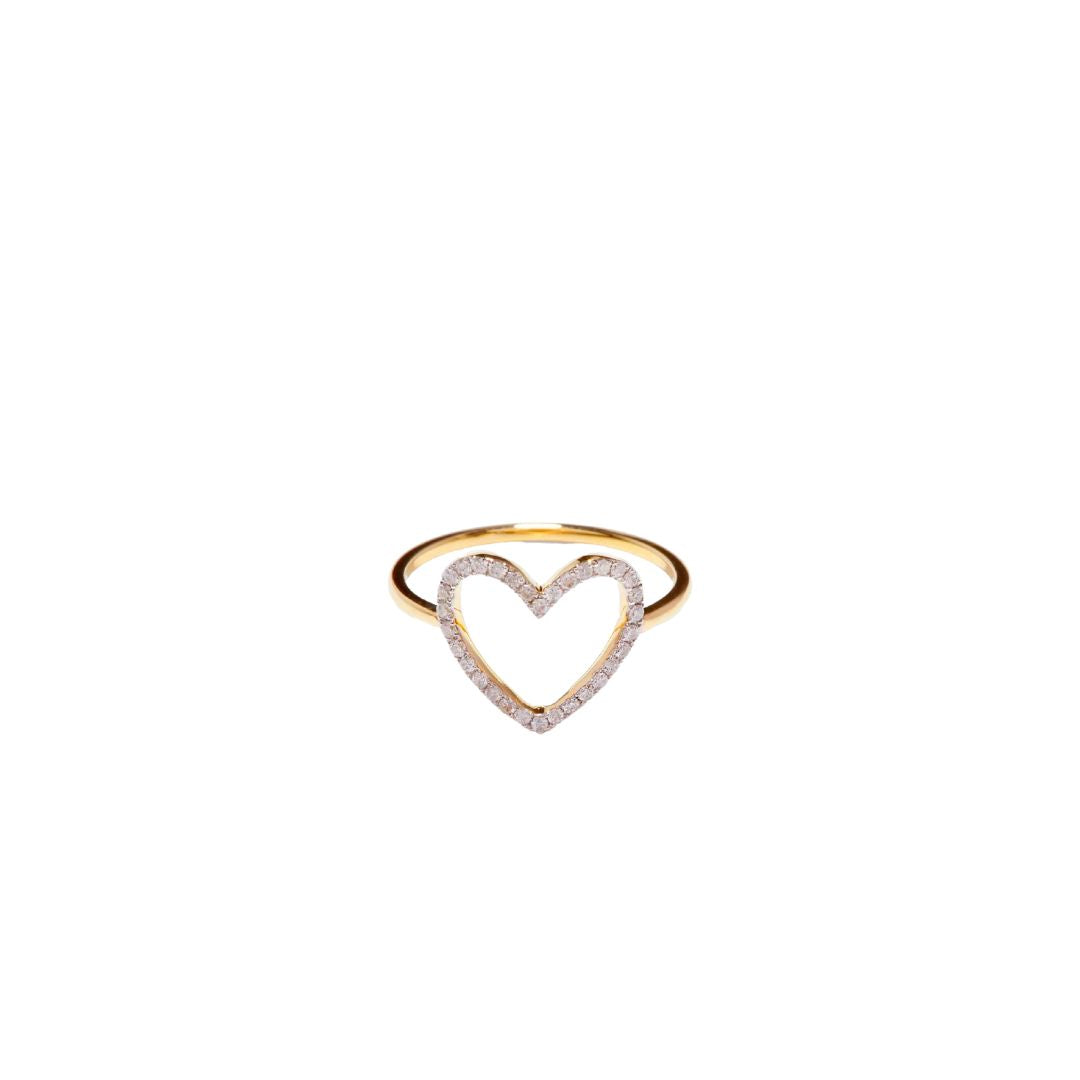 Small Heart Diamond Ring