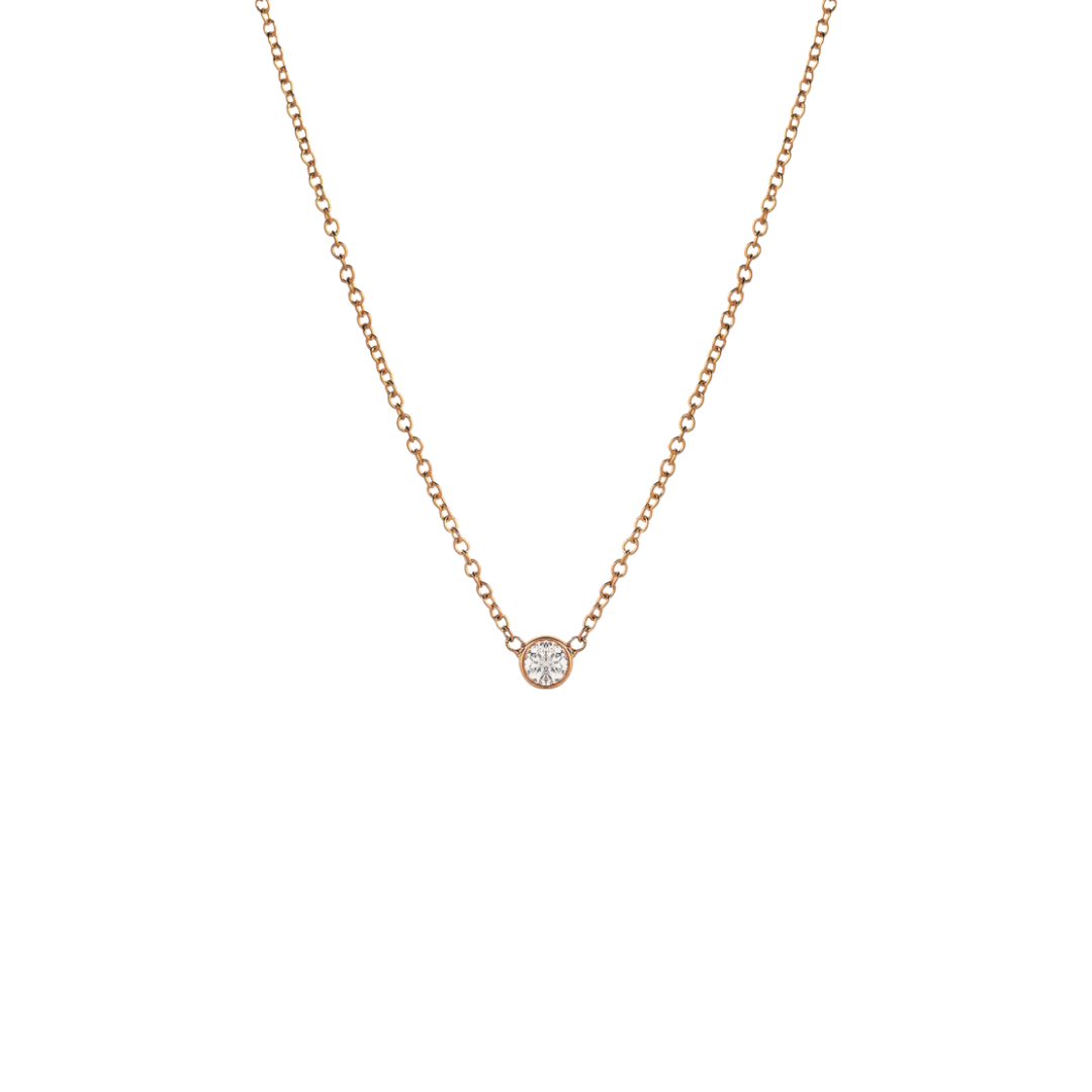 Small Bezel Diamond Necklace