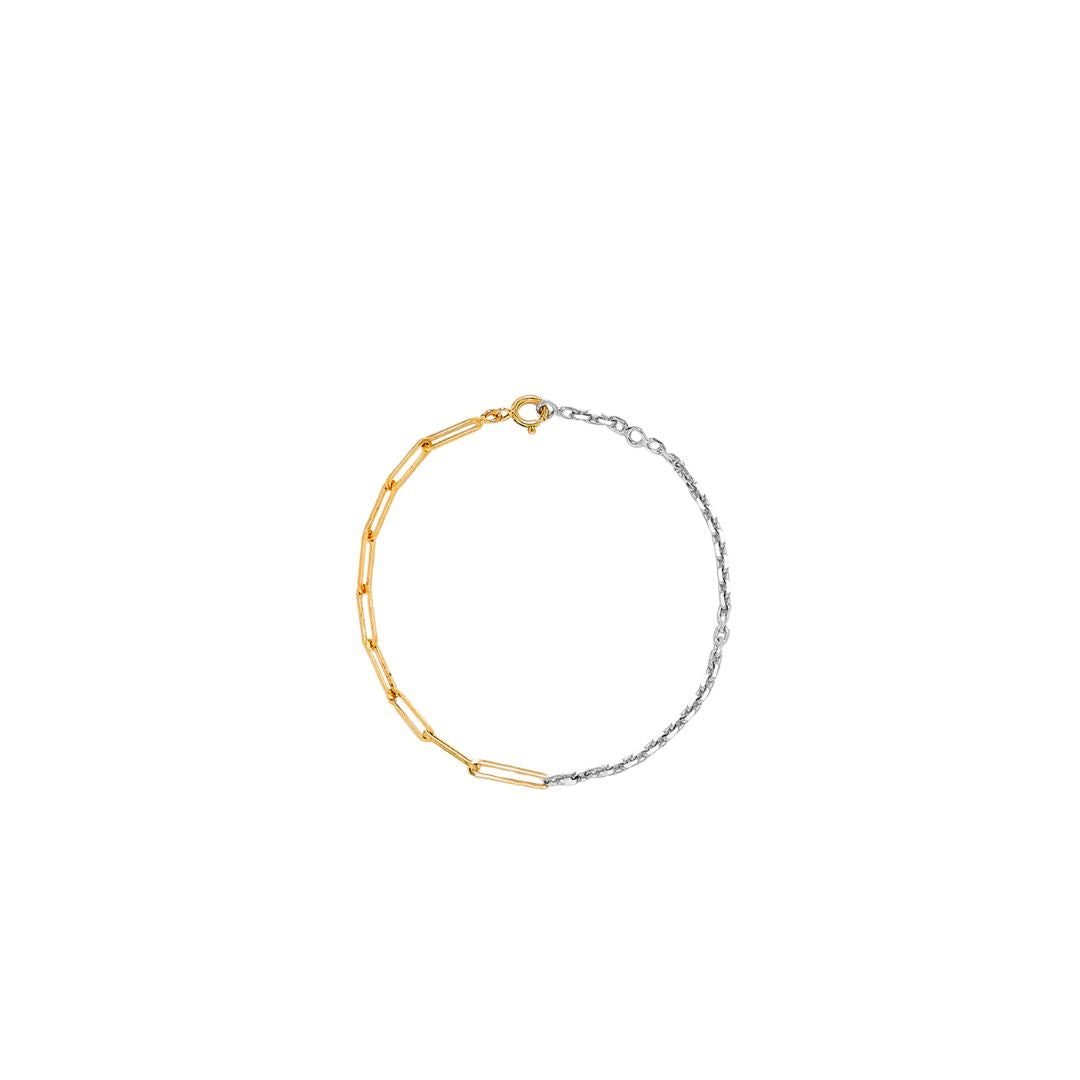 Two-Tone Mixed Chain Bracelet