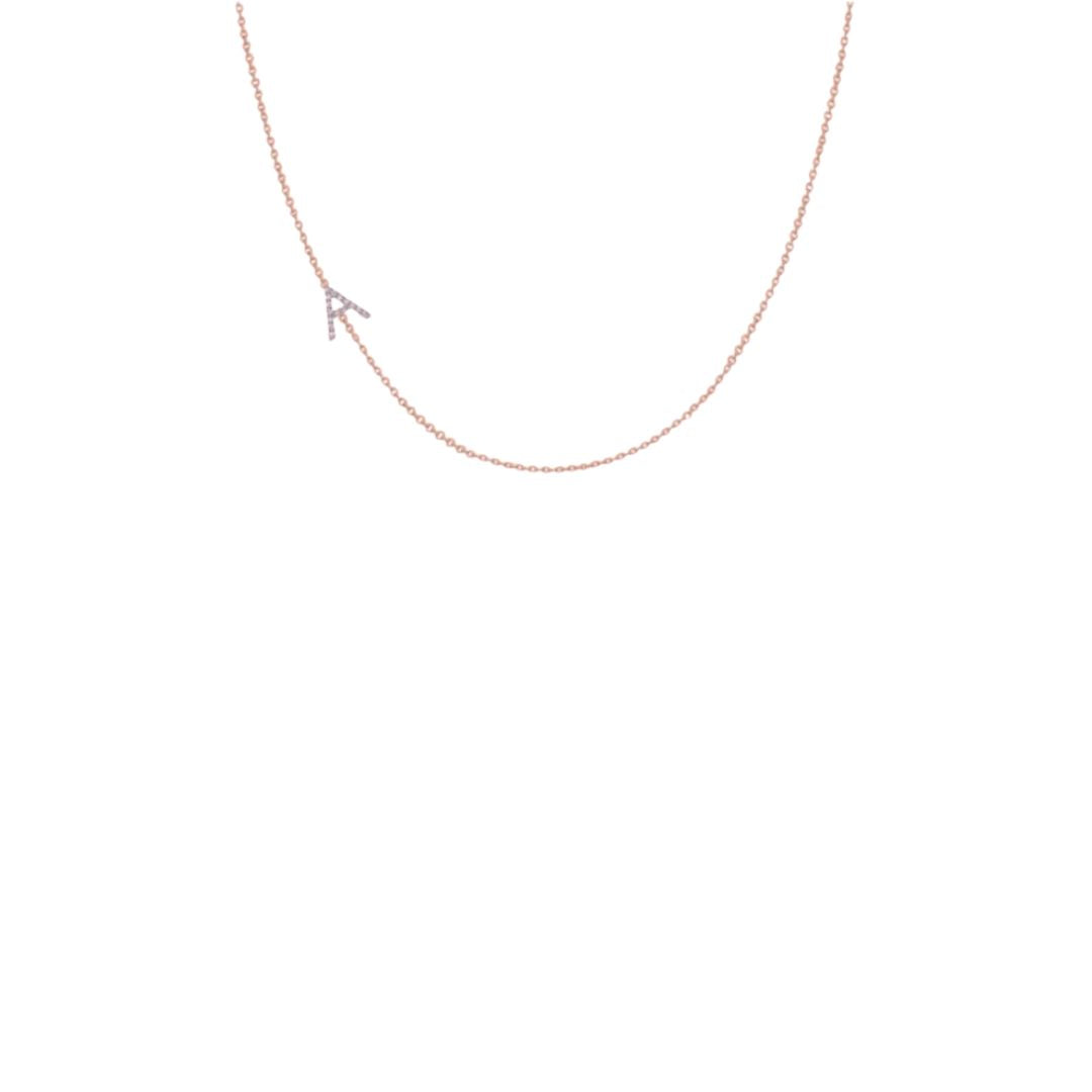 Diamond Asymmetrical Initial Necklace