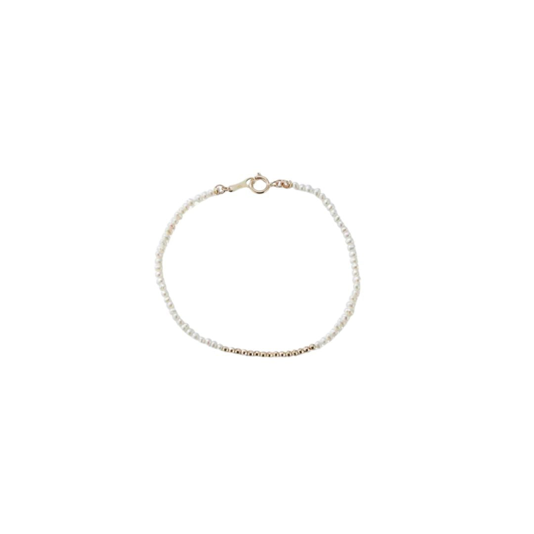 Dancing Pearl with Gold Accent Bracelet