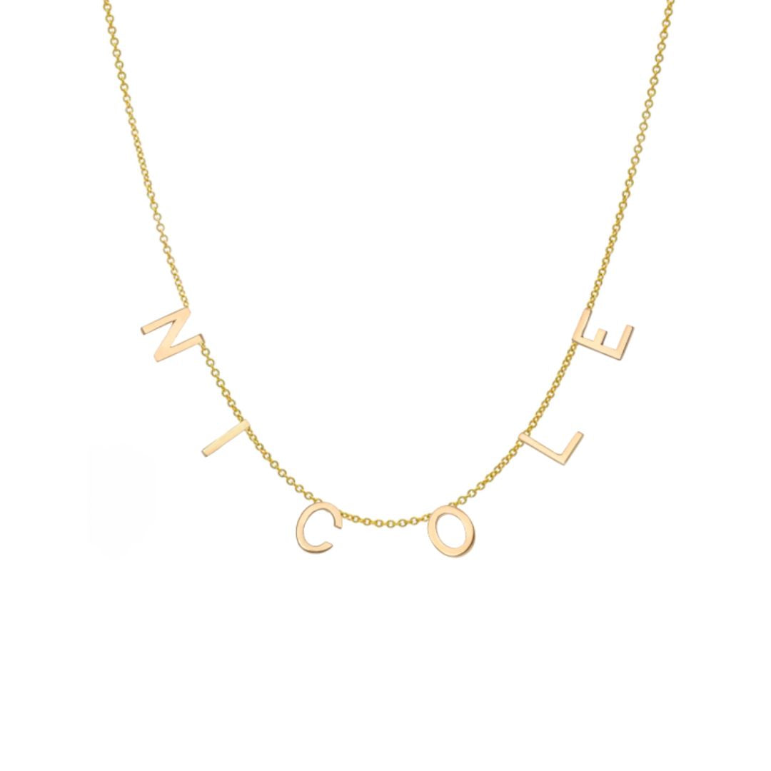 Mini Spaced Initial Necklace