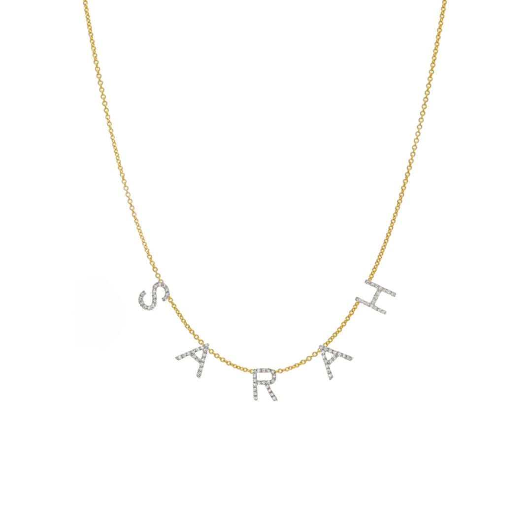 Diamond Initial Spaced Necklace