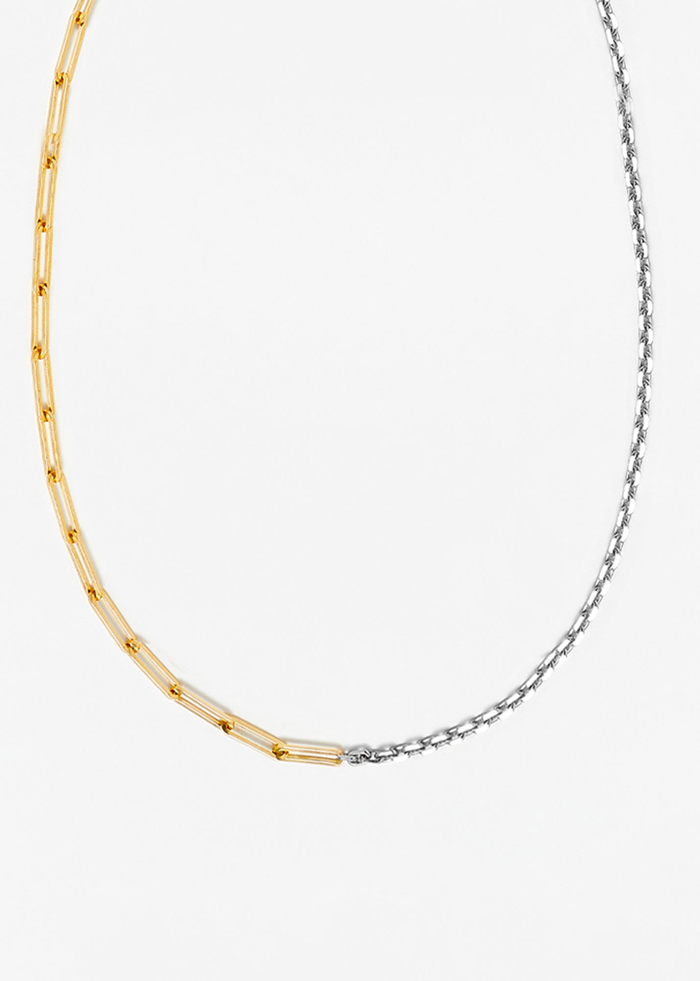 Two-Tone Mixed Chain Necklace