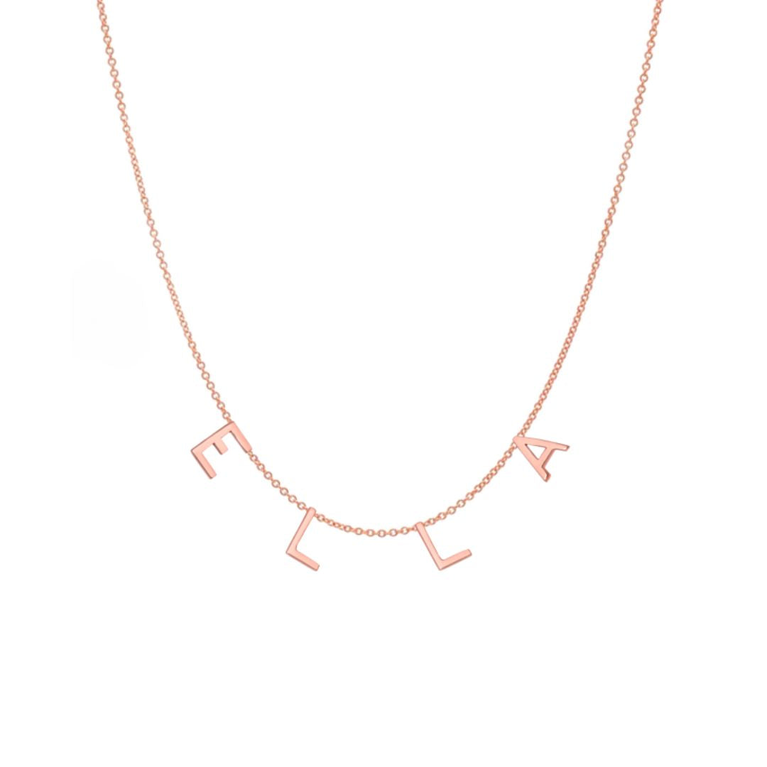 Mini Spaced Initial Necklace