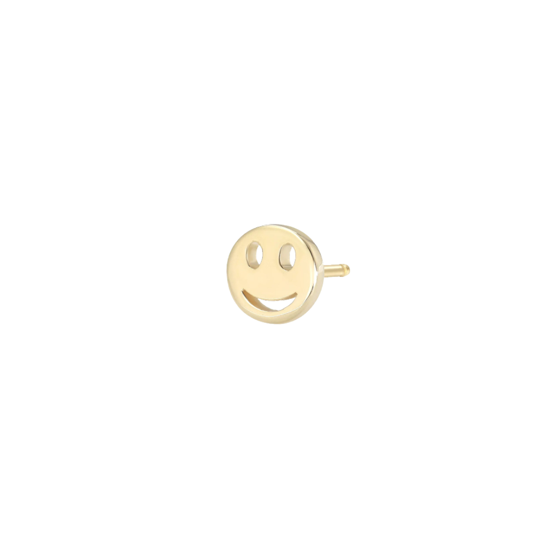 Tiny Happy Emoji Stud Earring