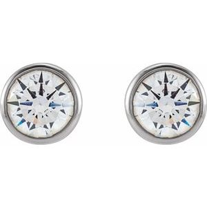 0.3ct Lab-Grown Diamond Round Bezel Studs