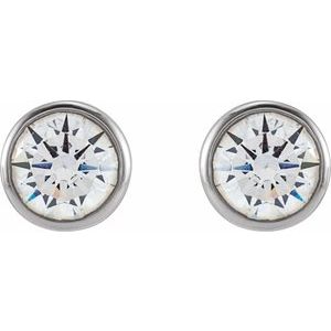 0.5ct Lab-Grown Diamond Round Bezel Studs