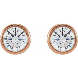 0.5ct Lab-Grown Diamond Round Bezel Studs