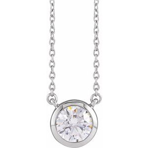 1ct Lab-Grown Diamond Bezel Set Necklace