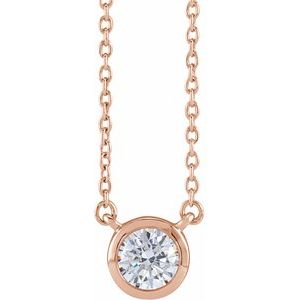 0.5ct Lab-Grown Diamond Bezel Set Necklace