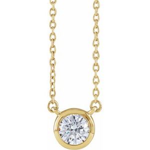 0.5ct Lab-Grown Diamond Bezel Set Necklace