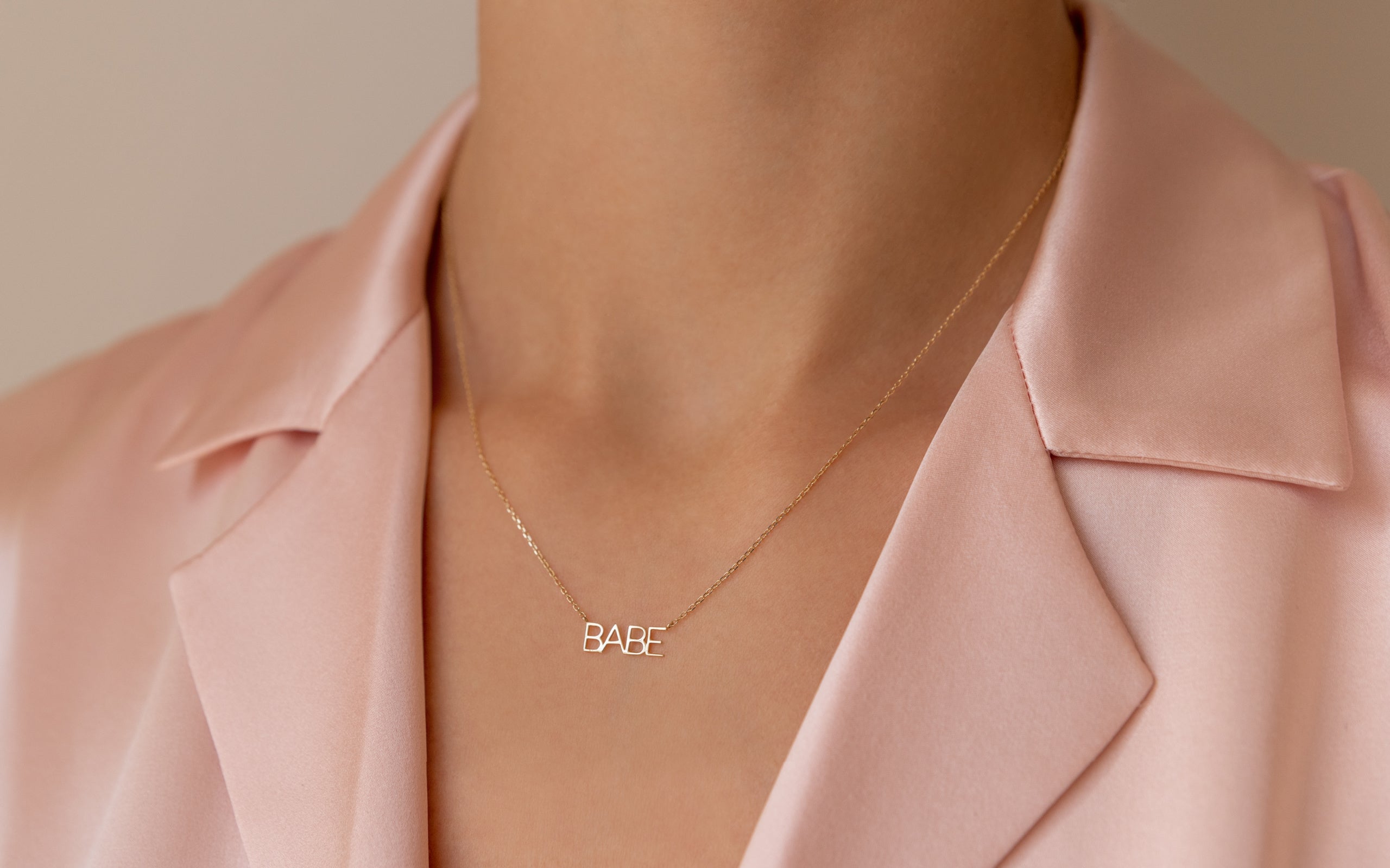 Babe Nameplate Necklace