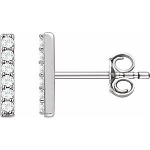 0.1ct Lab-Grown Diamond Bar Earrings