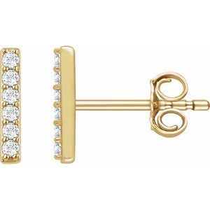 0.1ct Lab-Grown Diamond Bar Earrings