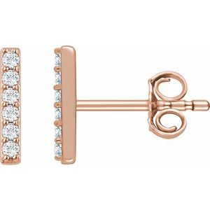 0.1ct Lab-Grown Diamond Bar Earrings