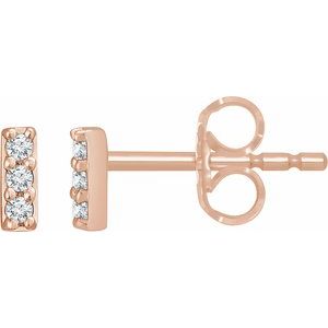 0.05ct Lab-Grown Diamond Bar Earrings