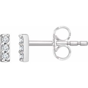 0.05ct Lab-Grown Diamond Bar Earrings