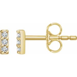 0.05ct Lab-Grown Diamond Bar Earrings