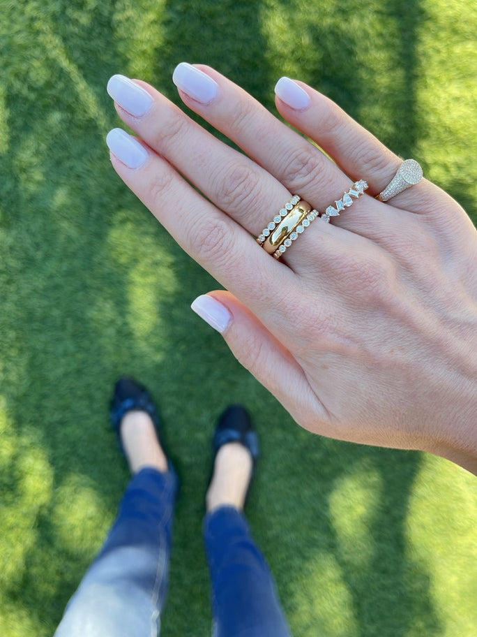 Diamond Bezel Stack Ring