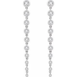 2ct Lab-Grown Diamond Graduated Drop Earrings