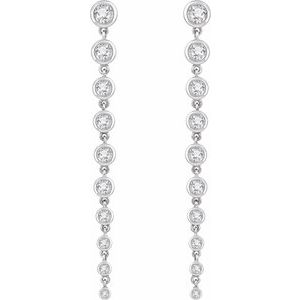 2ct Lab-Grown Diamond Graduated Drop Earrings