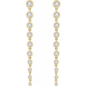 2ct Lab-Grown Diamond Graduated Drop Earrings