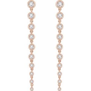 2ct Lab-Grown Diamond Graduated Drop Earrings