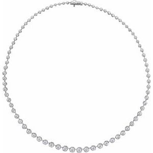 6.75ct Lab-Grown Diamond Graduated Tennis Necklace