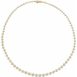 6.75ct Lab-Grown Diamond Graduated Tennis Necklace