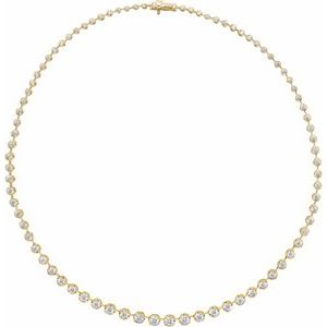 6.75ct Lab-Grown Diamond Graduated Tennis Necklace