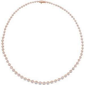 6.75ct Lab-Grown Diamond Graduated Tennis Necklace