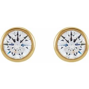 0.5ct Lab-Grown Diamond Round Bezel Studs